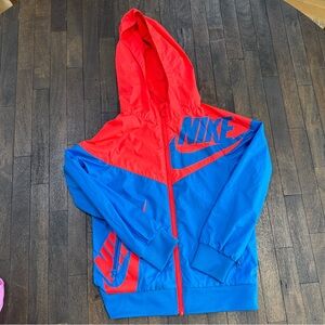 Nike Red and Blue Hooded Jacket